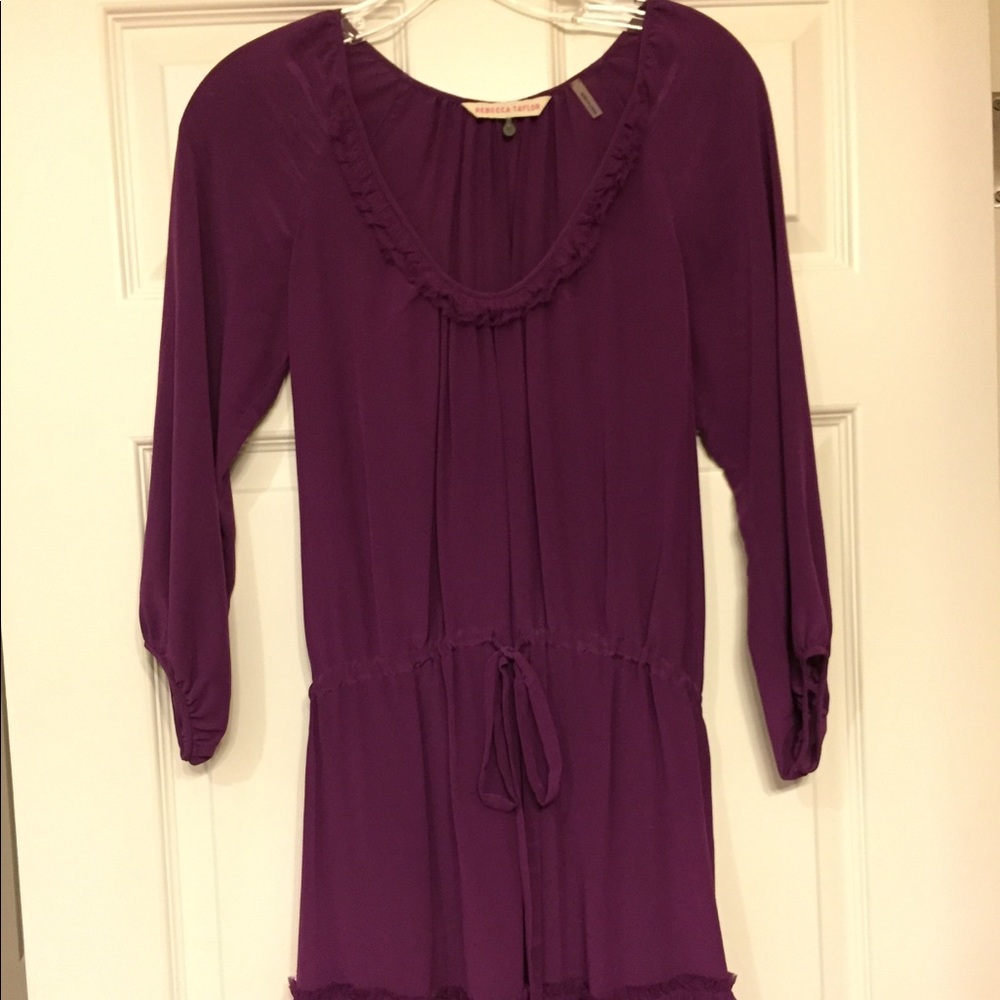 Rebecca Taylor Purple Ruffle Dress